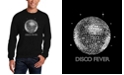 LA Pop Art Men's Disco Ball Word Art Crewneck Sweatshirt